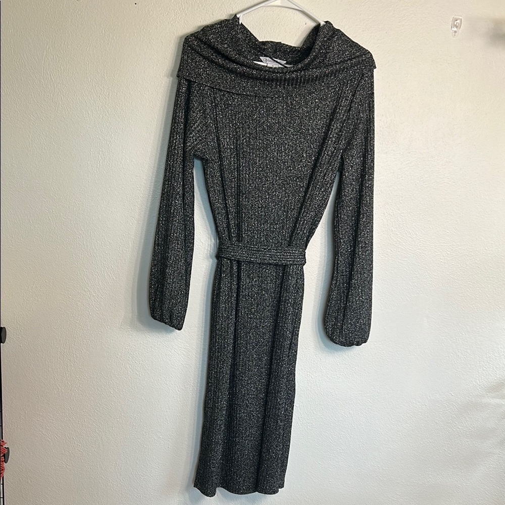 Elegant Black Glitter Dress